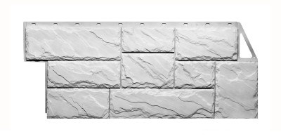 Фасайдинг Серия «Камень крупный»   Мелованный белый