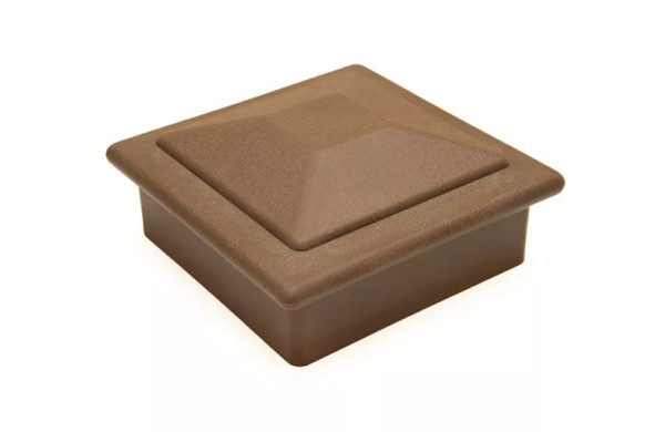 Крышка верхняя фигурная ПВХ для столба Deckart 100х100 Шоколад купить в Симферополe