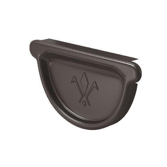 Водосток Aquasistem, система 125x90 -  Заглушка универсальная с резиновым уплотнителем RR 32 Тёмно Коричневый купить в Симферополe