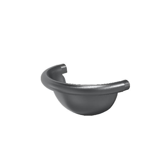 Водосток Aquasistem, Система 125/90 - Заглушка желоба универсальная полукруглая RR 23 Маренго matt купить в Симферополe