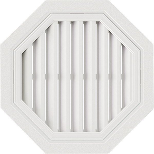 Восьмиугольная фронтонная вентиляционная решётка, Белая купить в Симферополe