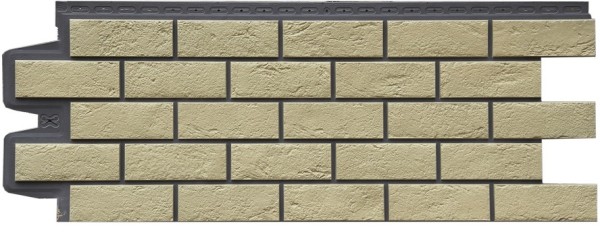 Фасадная панель Grand Line Состаренный кирпич Элит ваниль, ШОВ темно-бежевый купить в Симферополe