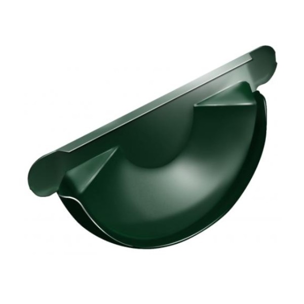 Водосток Grand Line 125x90 – Заглушка желоба RAL 6005 купить в Симферополe