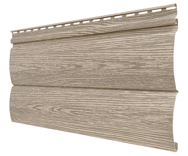 Виниловый сайдинг tecos, серия lux - оцилиндрованный брус двойной, - сибирский кедр купить в Симферополe