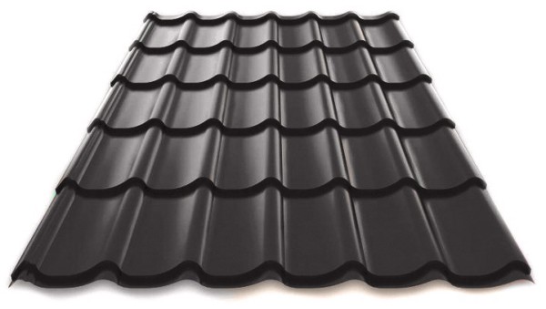 Металлочерепица Металл Профиль Norman полиэстер 0,5 сталь RAL 7024 серый купить в Симферополe