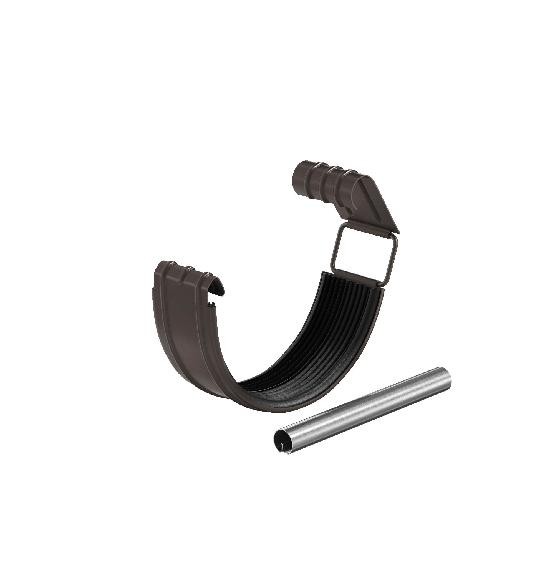 Водосток Aquasistem, система 125x90 - Соединитель желоба с резиновым уплотнителем RR 32 Тёмно Коричневый купить в Симферополe