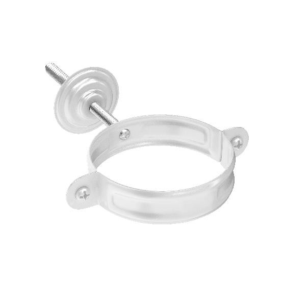 Водосток Aquasistem, система 125x90 - Комплект крепления трубы RAL 9003 Белый купить в Симферополe