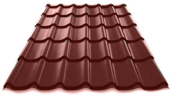 Металлочерепица Металл Профиль Norman полиэстер 0,5 сталь RAL 8017 коричневый купить в Симферополe