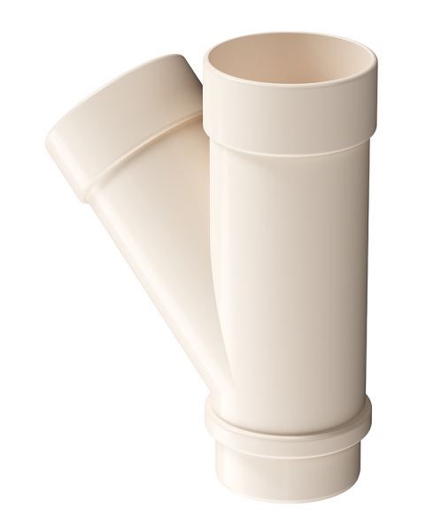 Тройник 45˚ Docke Lux ПВХ Латте купить в Симферополe