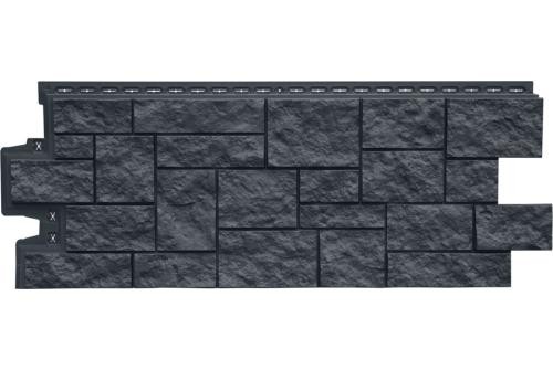 Фасадная панель Grand Line Дикий камень Стандарт графит купить в Симферополe
