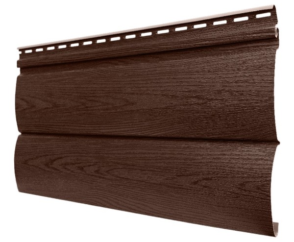 Виниловый сайдинг tecos, серия lux - оцилиндрованный брус двойной, - итальяский орех купить в Симферополe