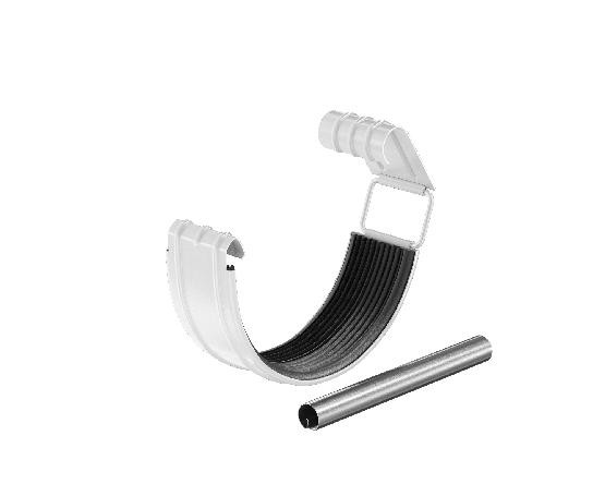 Водосток Aquasistem, система 125x90 - Соединитель желоба с резиновым уплотнителем RR 20 Мраморно-белый купить в Симферополe