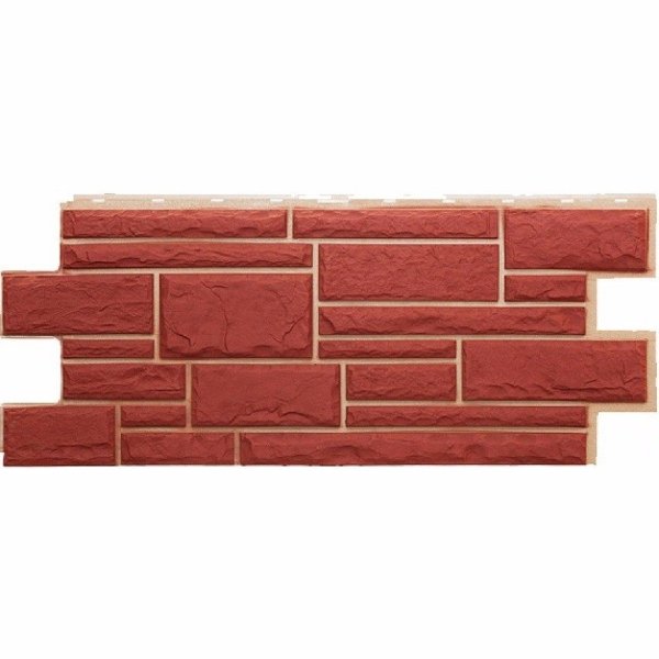 Фасадная панель Техоснастка, Камень Дикий, Красный купить в Симферополe