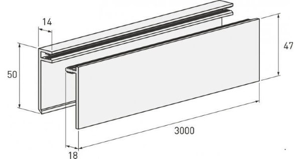 Планка финишная темная купить в Симферополe