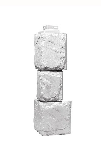 Угол Фасайдинг Серия «Камень крупный»  Мелованный белый купить в Симферополe