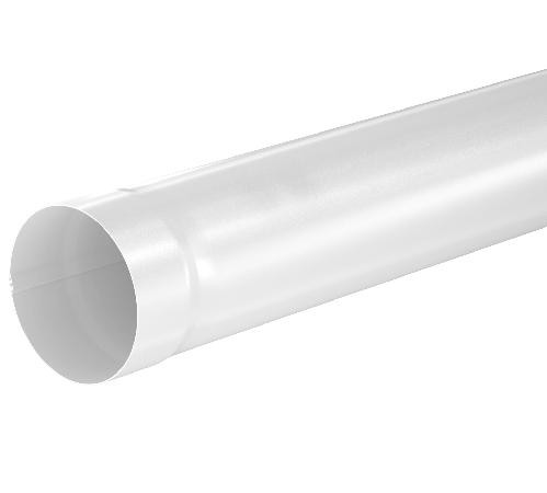 Водосток Aquasistem, система 150x100 - Труба водосточная 1.00м RR 20 Мраморно-белый купить в Симферополe