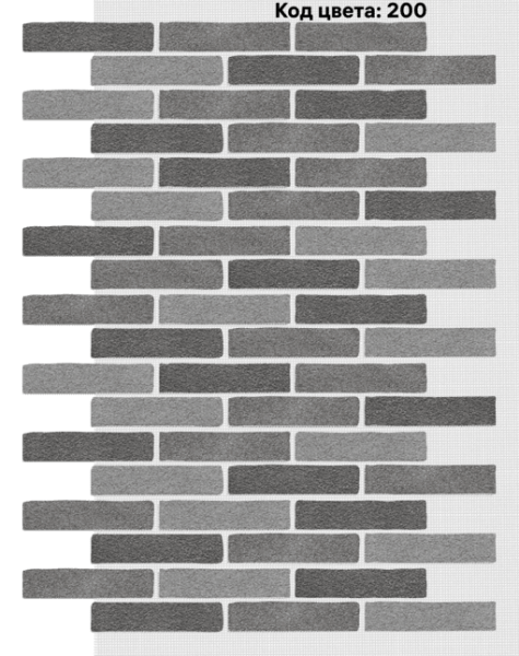 Фасадная система АМК Клинкер 245х55 мм (Микс на армирующей сетке) Код цвета.200 купить в Симферополe