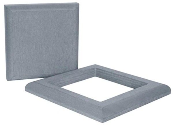 Комплект крышка и юбка ДПК для столба Polivan DENPASAR серый купить в Симферополe