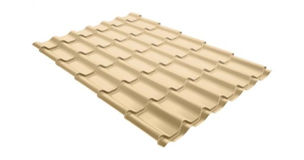 Металлочерепица модерн 0,45 PE RAL 1014 слоновая кость купить в Симферополe