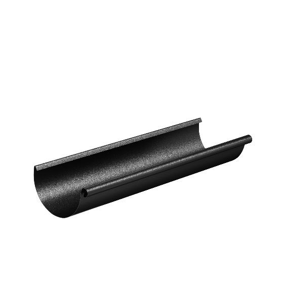 Водосток Aquasistem, система 125x90 - Водосточный желоб 3.00м RAL 9005 Чёрный купить в Симферополe