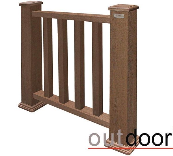 Ограждение из ДПК Outdoor Классик 3D STORM коричневый микс купить в Симферополe