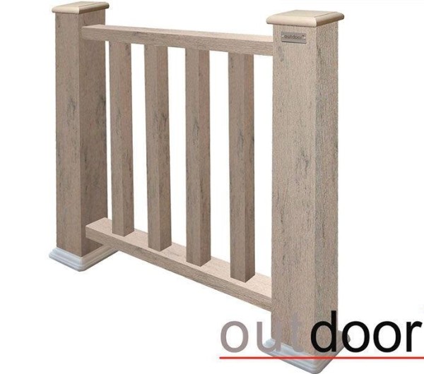 Ограждение из ДПК Outdoor Классик 3D STORM серый микс купить в Симферополe