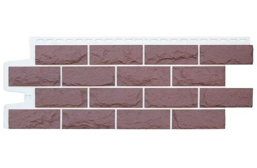 Фасадные панели Grand Line Колотый Камень Каштан, Шов белый купить в Симферополe