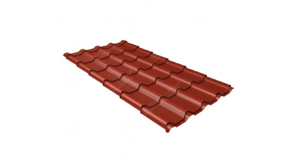 Металлочерепица камея 0,5 Satin RAL 3009 оксидно-красный купить в Симферополe
