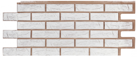 Фасадная панель Техоснастка, Лондон Брик, Белый купить в Симферополe