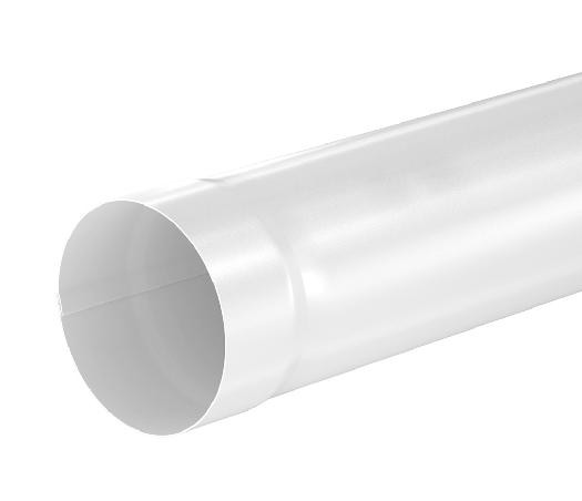 Водосток Aquasistem, система 125x90 - Труба водосточная 1.00м RAL 9003 Белый купить в Симферополe