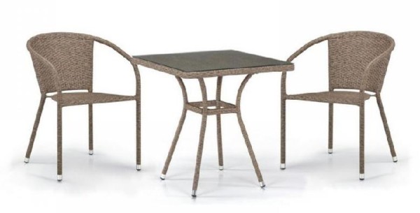 Комплект плетеной мебели AFINA из иск. ротанга T282BNT/Y137C-W56 Light Brown 2Pcs купить в Симферополe