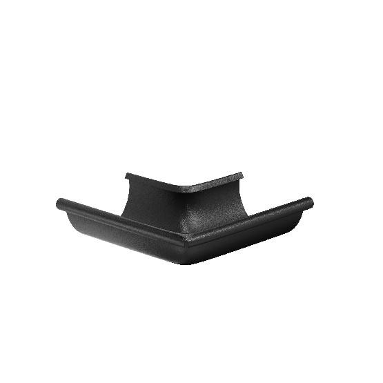 Водосток Aquasistem, система 125x90 - Угол желоба, наружный 90° RAL 9005 Чёрный купить в Симферополe