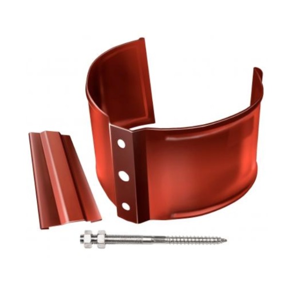 Водосток Grand Line 125x90 – Хомут трубы (на кирпич) RAL 8004 купить в Симферополe