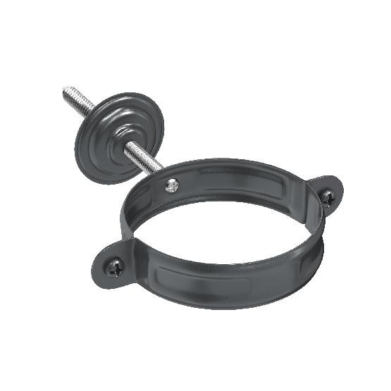 Водосток Aquasistem, система 125x90 - Комплект крепления трубы RAL 7024 Тёмно-серый купить в Симферополe