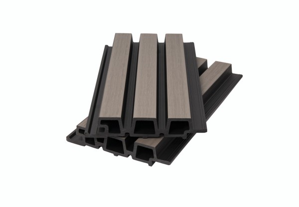 Фасадная панель брусковая двухцветная co-extrusion, snow mix купить в Симферополe