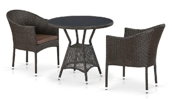 Комплект плетеной мебели AFINA из иск. ротанга T707ANS/Y350-W53 Brown 2Pcs купить в Симферополe
