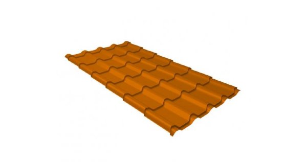Металлочерепица камея 0,45 PE RAL 2004 оранжевый купить в Симферополe