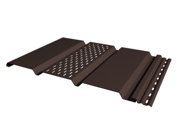 Софит к сайдингу ПЕРФОРАЦИЯ ПО ЦЕНТРУ TECOS ТЁМНЫЙ-КАШТАН купить в Симферополe