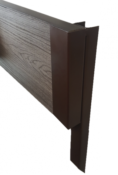 Угловой элемент металлический для досок грядок из ДПК 225мм Коричневый купить в Симферополe