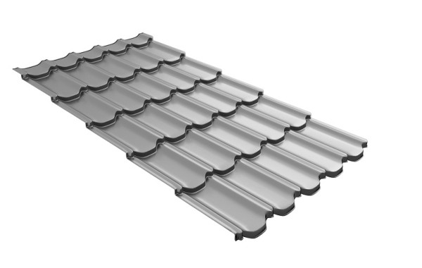 Металлочерепица квинта плюс с 3D резом 0,5 Satin RAL 7004 сигнальный серый купить в Симферополe