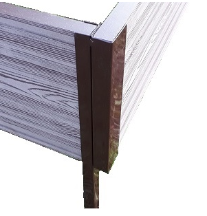Угловой элемент металлический для досок грядок из ДПК 300мм Коричневый купить в Симферополe
