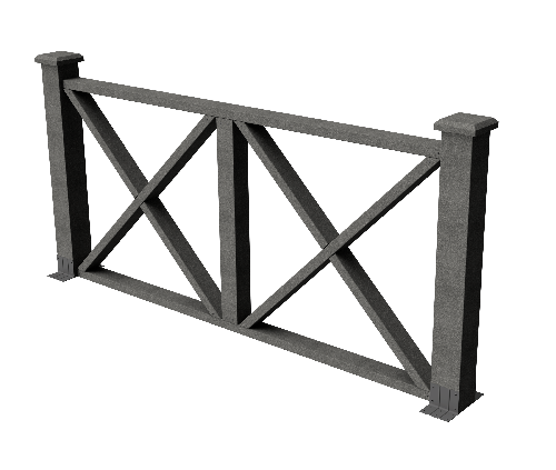 Ограждения декоративное ДПК GRINDERDECO Тауэр серый базальт купить в Симферополe