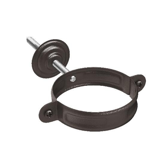 Водосток Aquasistem, Система 125x90 - Хомут для крепления трубы RR 32 Тёмно-коричневый matt купить в Симферополe