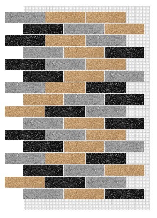 Фасадная система АМК Кирпич 250х65 мм (Нестандартный микс на армирующей сетке) купить в Симферополe