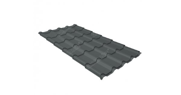 Металлочерепица камея 0,45 PE RAL 7005 мышино-серый купить в Симферополe