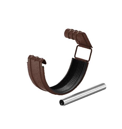 Водосток Aquasistem, Система 150/100 - Соединитель желоба с резиновым уплотнителем RAL 8017 Коричневый matt купить в Симферополe