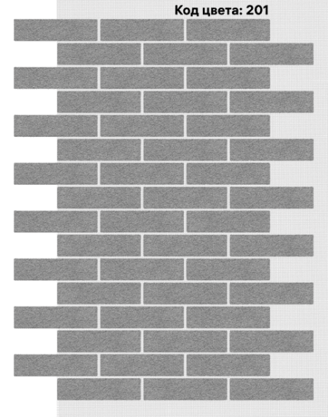 Фасадная система АМК Кирпич 250х65 мм (Однотонный на армирующей сетке) код цвета 201 купить в Симферополe