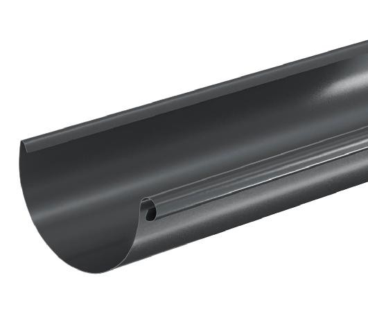 Водосток Aquasistem, система 150/100 - Водосточный желоб 3.00м RAL 7024 Тёмно-серый купить в Симферополe