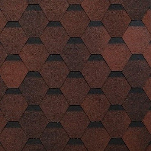 Гибкая черепица Shinglas, коллекция Оптима – Красный купить в Симферополe