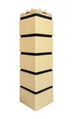 Угол Grand Line клинкерный кирпич ПРЕМИУМ Песочный (шов RAL 9005)